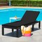 Costway Patio Rattan Lounge Chair Chaise Recliner Adjust Cushion Cover